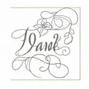 Script lettering tattoo design idea