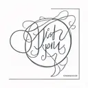 Script lettering tattoo design idea