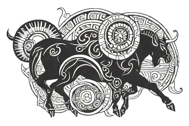 Aries tattoo design idea