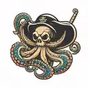 octopus anchor marine propeller tattoo design idea