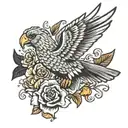 Cuervo flying tattoo design idea