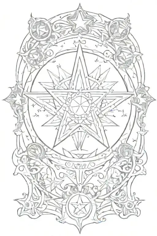 tarot card "the star" tattoo design idea
