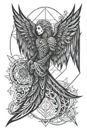dark seraph tattoo design idea