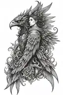 dark seraph tattoo design idea