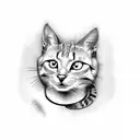 house cat tattoo design idea