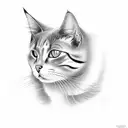 house cat tattoo design idea