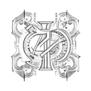 roman numeral 14  tattoo design idea