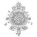 roman numeral 14  tattoo design idea