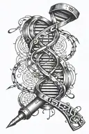 DNA made from spanners with "It's In My DNA" written and blended into it.   tattoo design idea