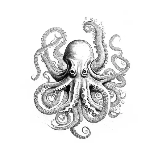 A stack of books with an octopus tentacle wrapped around it tattoo design idea