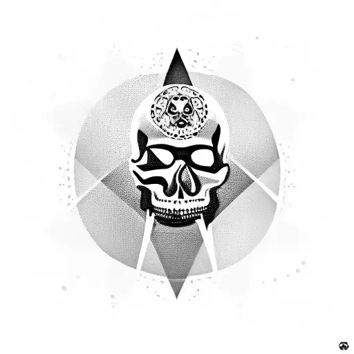 skull with camera  tattoo design idea