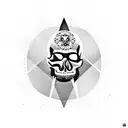 skull with camera  tattoo design idea