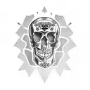 skull with camera  tattoo design idea