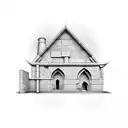  brick wall, prison window, hourglass tattoo design idea