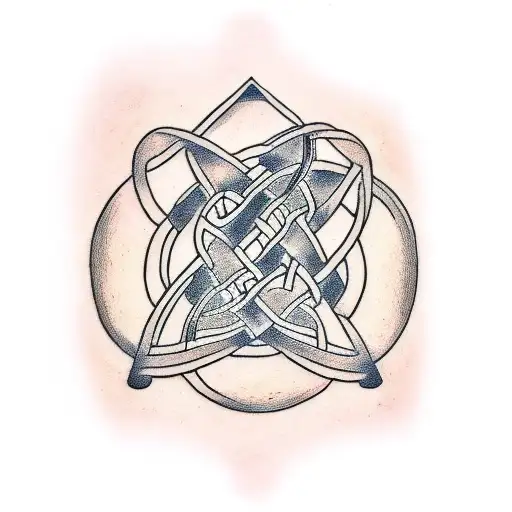 Celtic father daughter knot tattoo design idea