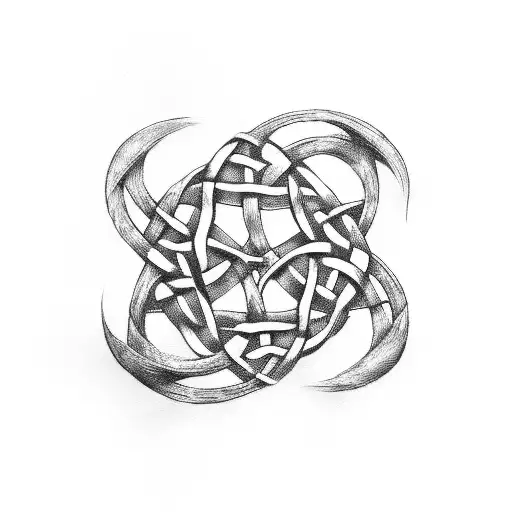 Celtic father daughter knot tattoo design idea