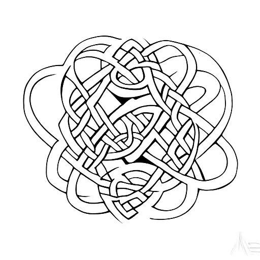 Celtic father daughter knot tattoo design idea