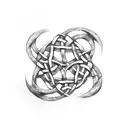 Celtic father daughter knot tattoo design idea