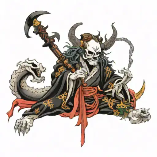 shinigami god of death tattoo design idea