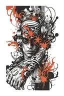 cuff tattoo hell soul fire tattoo design idea