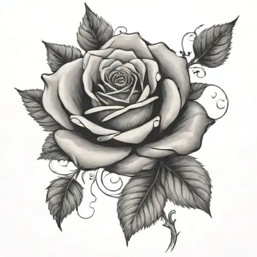 She gave me life with a rose at the end tattoo design idea