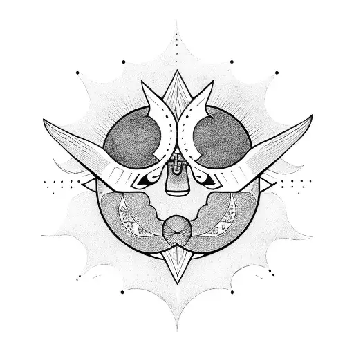 Sun and Moon tattoo design idea
