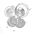 Sun and Moon tattoo design idea