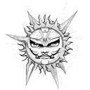 Sun and Moon tattoo design idea