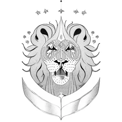 Cyrus the great with the Persian sun and lion flag  tattoo design idea