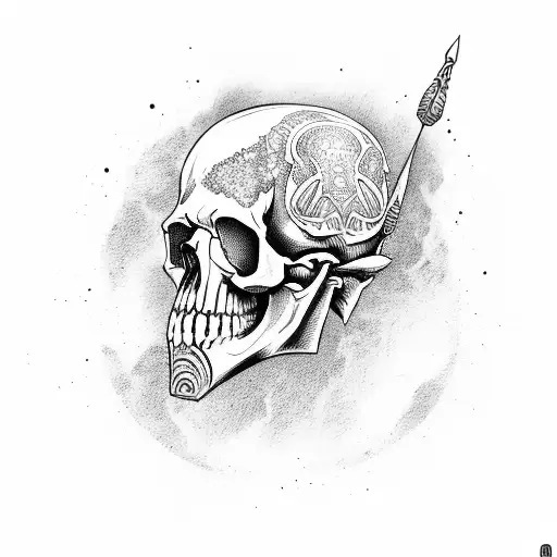 Skull Warrior Tattoo Vector Images (over 3,000)