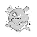 Finn and Jake embarking on a cosmic adventure tattoo design idea