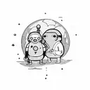 Finn and Jake embarking on a cosmic adventure tattoo design idea
