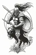 Spartan warrior tattoo design idea