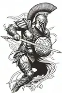 Spartan warrior tattoo design idea
