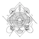 molecule, arrows, squares, triangles, circles, space, viking tattoo tattoo design idea