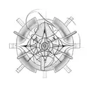 molecule, arrows, squares, triangles, circles, space, viking tattoo tattoo design idea