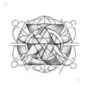 molecule, arrows, squares, triangles, circles, space, viking tattoo tattoo design idea