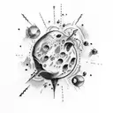 asteroid tattoo design idea