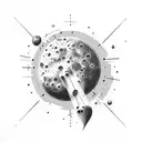 asteroid tattoo design idea