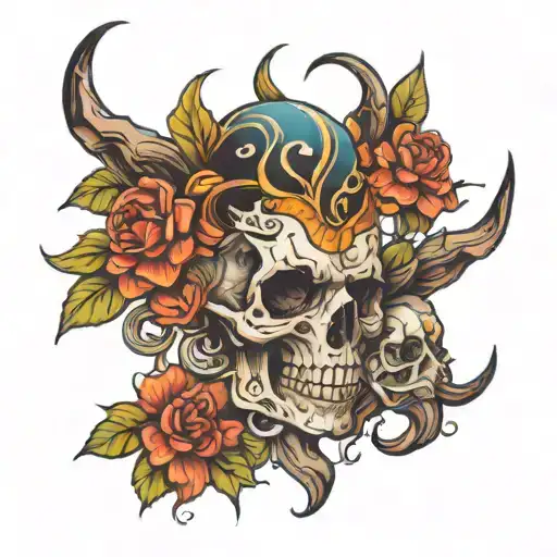 complicated mixing tattoo design idea