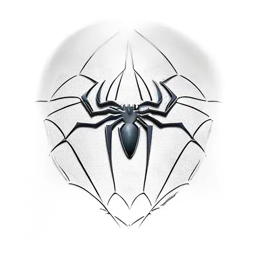 spiderman at the web tattoo design idea