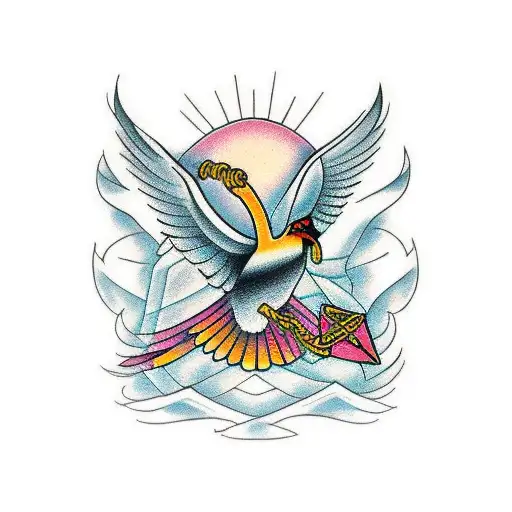 spread crow made out of gaelic knot tattoo design idea