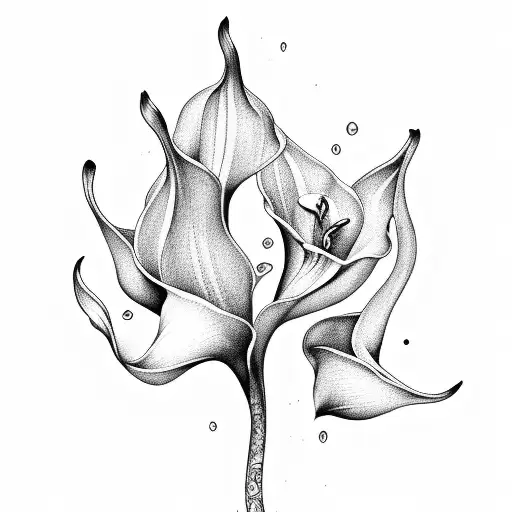 calla lily tattoo design idea