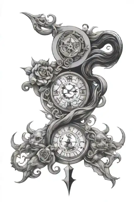 leo Gemini pisces moon tattoo design idea