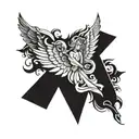 333 angel number tattoo design idea