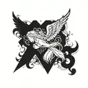 333 angel number tattoo design idea