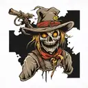 scarecrow in field tattoo design idea