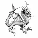 medium age Dragon tattoo design idea