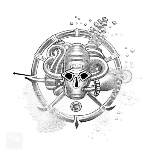 scuba tattoo design idea