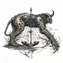 Libra constellation tattoo design idea